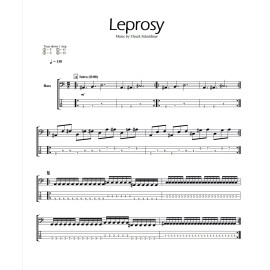 DEATH LEPROSY BASS TAB TABLATURE BOOK KING DIAMOND MORBID ANGEL