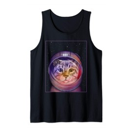 Astronaut cat - Kitty in space with helmet Tank Top