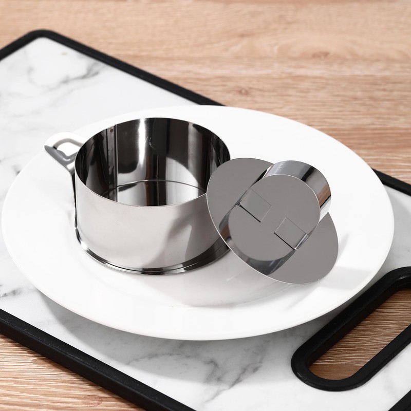 HAOYULUO 12 Stück Dessertringe und Speiseringe,Edelstahl Servierringe 8cm, Ausgestattet mit