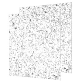 sourcing map 2Pcs Silver Glitter Acrylic Sheets 1/8" Thickness 8"x8" Transparent Sparkly PMMA Plastic Sheets Extruded Blanks Acrylic for Laser Cutting and Engraving DIY Art Crafting