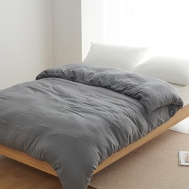 Kumori Duvet Cover, Single, Washed, Moisture Wicking, Quick Drying, Gentle on the Skin, Soft, Moist Peach Skin, Wrinkle Treatment, Washable OK, All Seasons, Duvet Cover, 59.1 x 82.7 inches (150 x 210