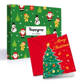 HAPPYPOP Christmas Gifts Stocking Socks for Women - Christmas Knee High Deer Socks Reindeer Stockings, Red and Green Socks for Teen Girls