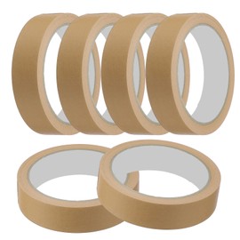 MECCANIXITY Masking Tape 1 Inch x 21 Yard Painter's Tape Brown Paint Tapes for DIY Crafts Arts Drawing Decoration Labeling Car Painting Artist Teachers, Pack of 10