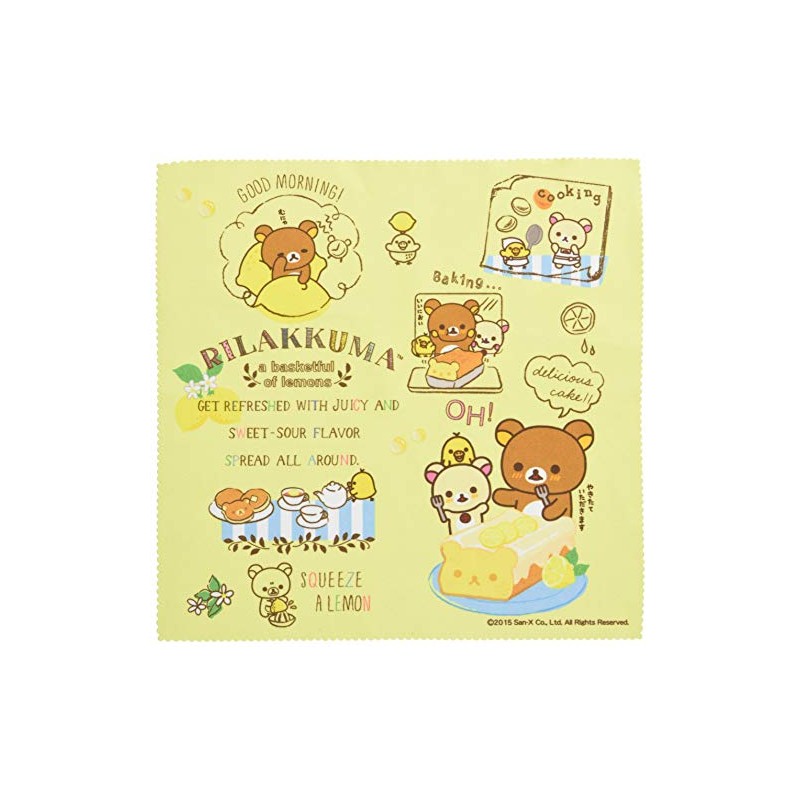 Rilakkuma Cleaning Cloth, Ultra Fine Fiber, 7.7 x 7.7 inches