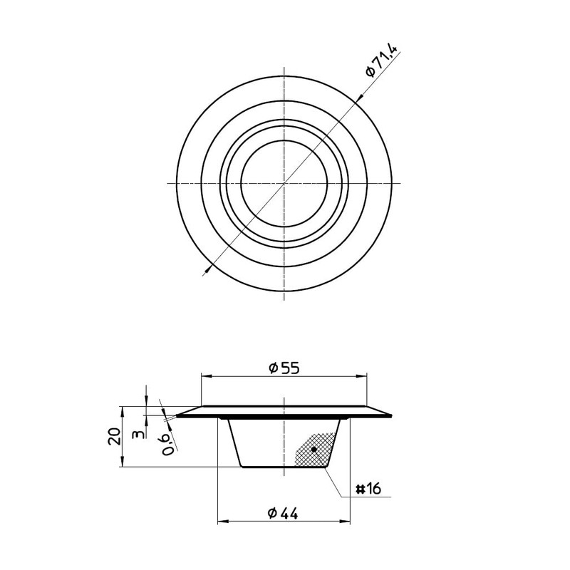 SANEI (サンエイ) Wide-rimmed Drain Strainer, Fits Drain Outlet Diameter 45~55mm,