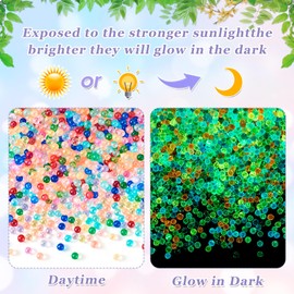 KISSITTY Luminous Caviar Beads for Nails Glow in The Dark Bubble Beads 3D Nail Art Decoration Mini Glass Beads No Hole Miniature Beads for DIY Nail Designs Jewelry Making Fillers