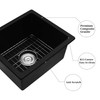 MILOSEN Black Bar Sink 13×15 Inch, Undermount Granite Composite RV