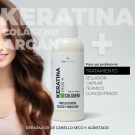 Crema Para Peinar con Keratina, Argán Y Colágeno 120g Beohemp