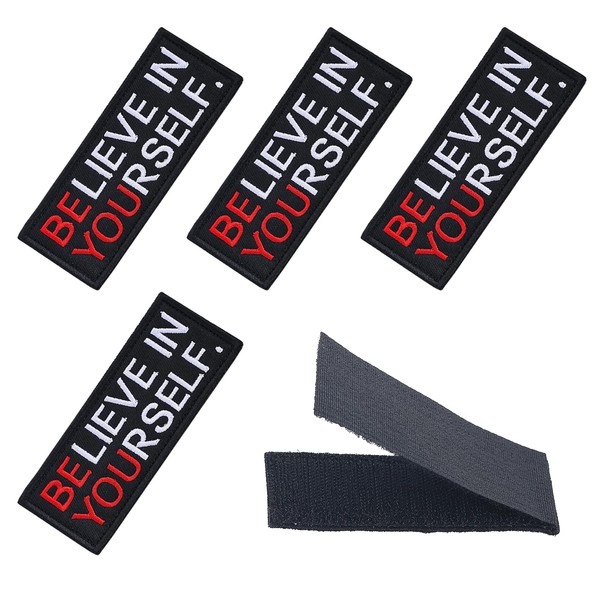 4PCS Believe in Yourself Embroidered Patches Embroidered Tactical Patch Sew