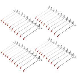 Peakloong 40Pcs Single Pegboard Hooks 150mm Board Slat Wall Retail Display Shop Peg Fits 25mm