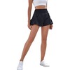 BMJL Women's High Waisted Athletic Running Shorts, Black, Medium