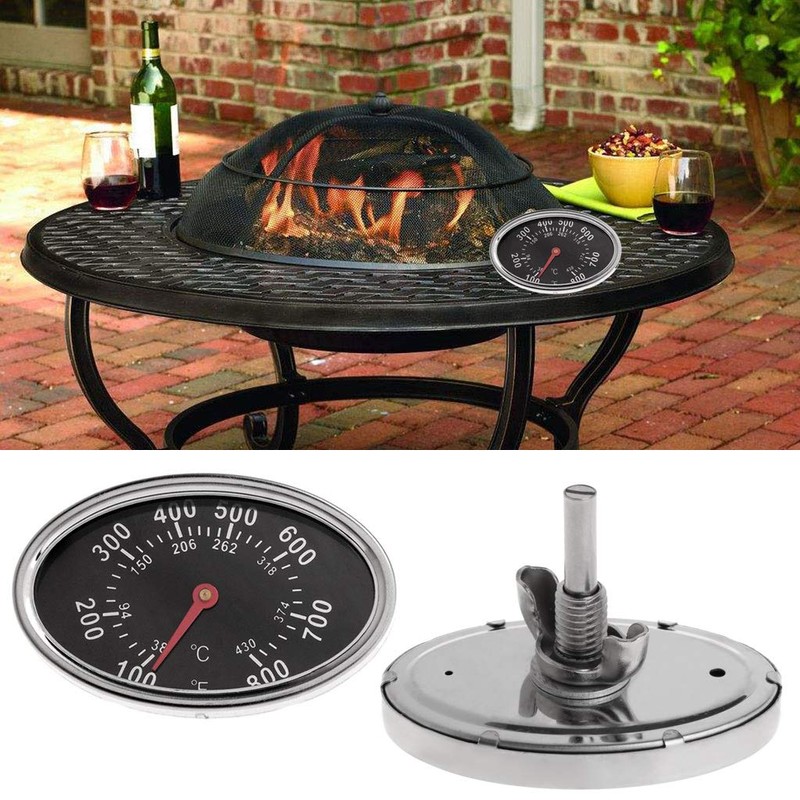 BlingGlow 800℉ Oval BBQ Pit Smoker Grill Thermometer Dial Temperature