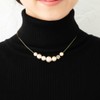 JewelVOX Necklace Slide Adjuster Cotton Pearl Pave Ball Gradient Necklace