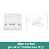HOMEIDEAS 100% Linen Blackout Sidelight Curtains for Front Door, Side