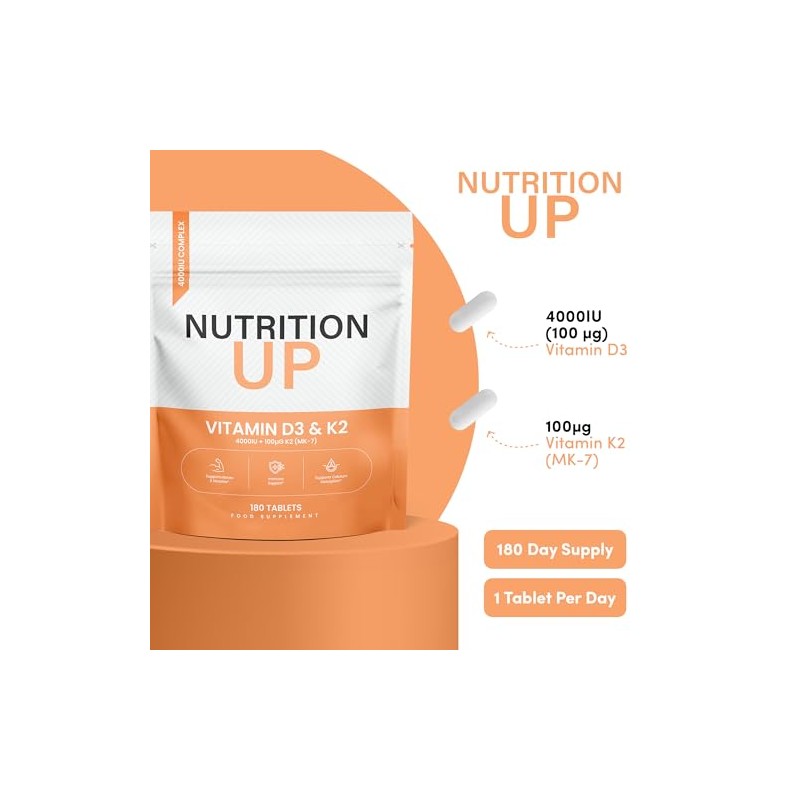 Vitamin D3 & K2 Tablets 4000IU + 100ug MK-7 –