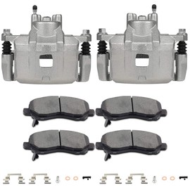 Aintier Front Brake Calipers Brake Pads fit for 2011-2014 Chrysler 200,07-10 for Chrysler Sebring,08-14 for Dodge Avenger,07-12 for Dodge Caliber,2007-2017 for Jeep Compass Patriot