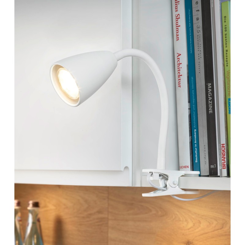 Trio Leuchten Wanda 202620131 Clamp Light Metal White Matt Excl.