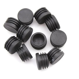 25mm Black Plastic Plugs, Black Round Tube Covers, Inner End Caps for Chairs Desks Tables Foot Furniture Pipe, 20 Pcs