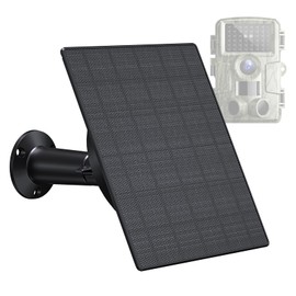Vuebee Trail Camera Solar Panel, 5W Solar Panel for Trail Camera, Supporting 12V/9V /6V for Hunting Game Camera,with 5.5x2.1mm/4.0x1.7mm/3.5x1.5mm DC Plugs