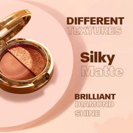 VANERIA Eyeshadow Palette,Shade Eye Color in Matte,Glitter,Long Wear Natural Vegan Eye Shadow.2.6g (Pumpkin (pearlescent+matte))