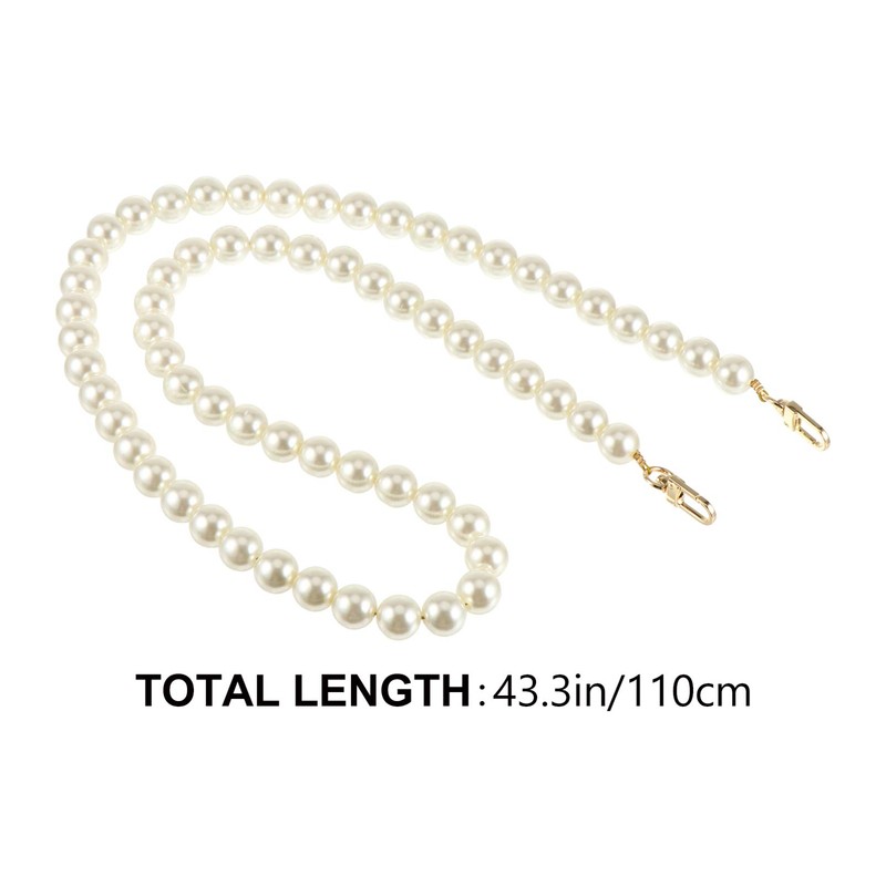 VALICLUD Pearl Handbag Chain Pearl Pearl Shoulder Strap Crossbody Bag