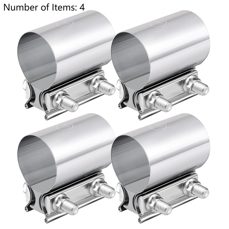EVIL ENERGY 1.75 Inch Exhaust Clamp,1 3/4" Butt Joint Band