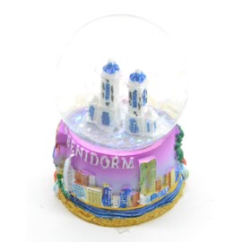 Benidorm. Snow Globe. Church of Spain, Flamenco and Sevillanas Spanish Dancers. Spain Bandra 7 cm x 5 cm x 4 cm small