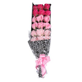 LED Artificial Rose Flowers Fake Roses Bouquet Light Up Forever Flowers for Christmas Valentines's Day Anniversary Roseate Gradient