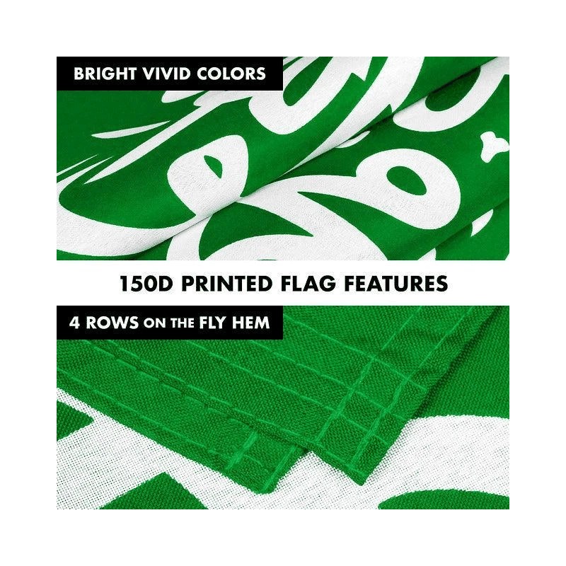 G128 Combo Pack: 6 Feet Tangle Free Spinning Flagpole (Black)