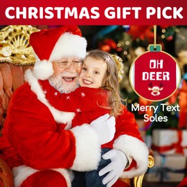 Zmart Christmas Gifts Socks for Kids - Holiday Reindeer Socks for 7-9 Years Old Big Girls and Boys, Xmas Stocking Stuffers