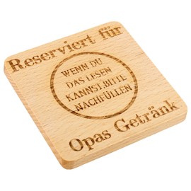 Shoppawhile Gifts for Mum Dad for Birthday Mum Dad Gift Funny Coasters Wooden Mum and Dad Mother's Day Father's Day Birthday Gift (Wood Colour - Grandpa, 1)