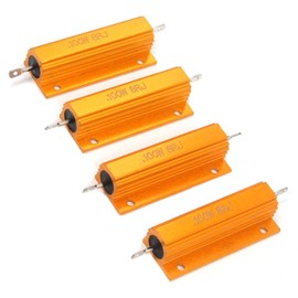 T Tulead 8 ohm Resistor Aluminum Resistor 100W Chassis Mounted Wirewound Resistor Pack of 4