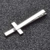 Asienice Classic Cross Tie Clip Silver Tie Clip in the