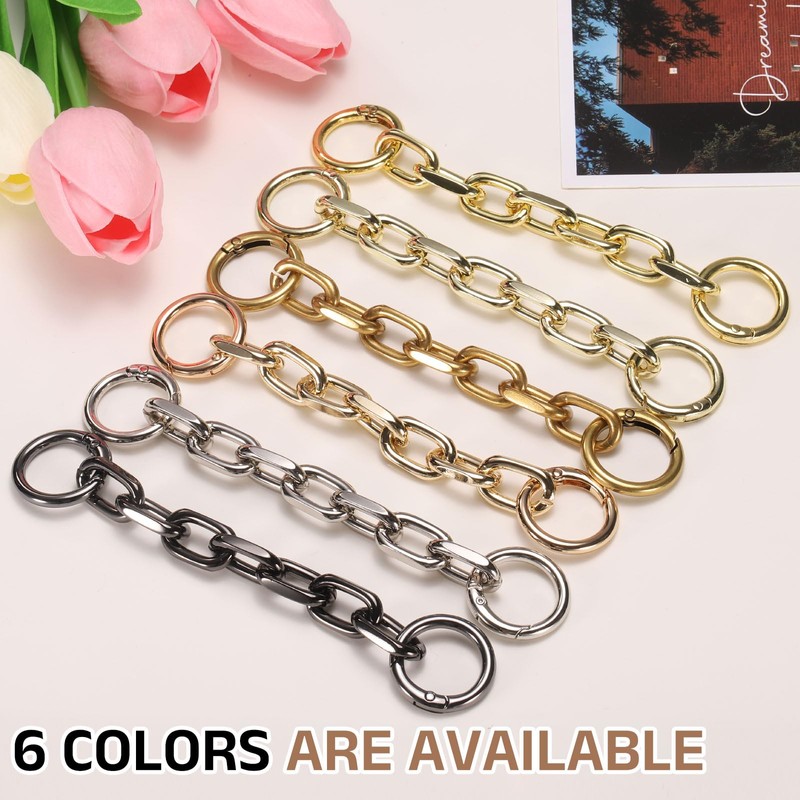 sourcing map 2Pcs Purse Strap Extender 5.9-Inch, Bag Extender Chain
