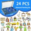 Nativity Sence Diamond Painting Advent Calendar 2025,24pcs Nativity Diamond Art