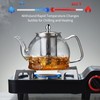 DOPUDO 1200ml Glass Teapot with Removable Infuser, Stovetop Safe Tea