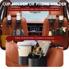 2 Pack Portable Seat Cup Holder with Hooks,Multi-functional Hook for