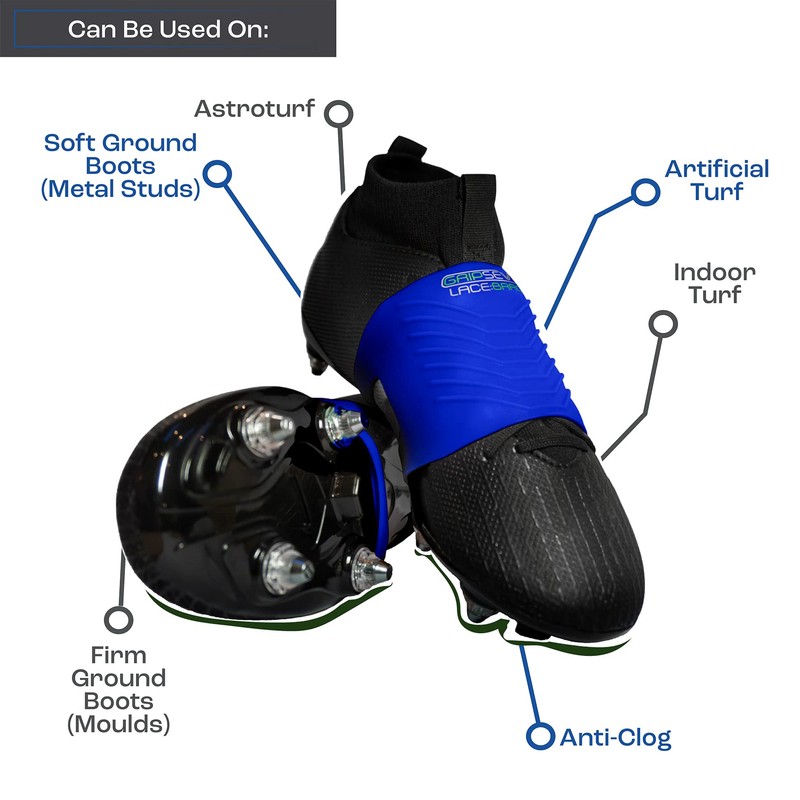 Grip Seven Blue - Boot Lace Cover - Stops Laces