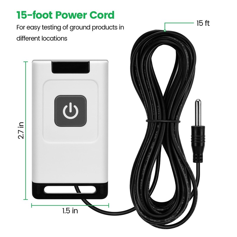Grounding Tester, Briidea Grounding Continuity Tester with 15ft Grounding Cord,