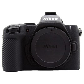 Rieibi Z50II Case, Frosted Silicone Protective case for Nikon Z50II Mirrorless Camera,Fullbody Lightweight Nikon Z50 II camera Cover（Cover Only）- Black