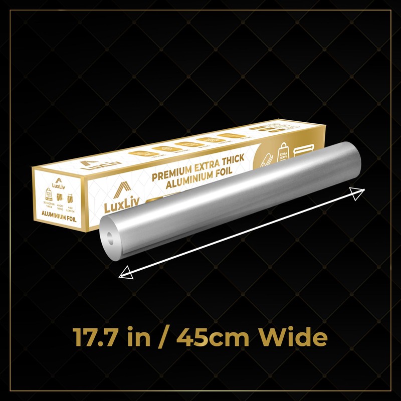 Extra Wide Aluminum Foil Roll Heavy Duty – 18in x