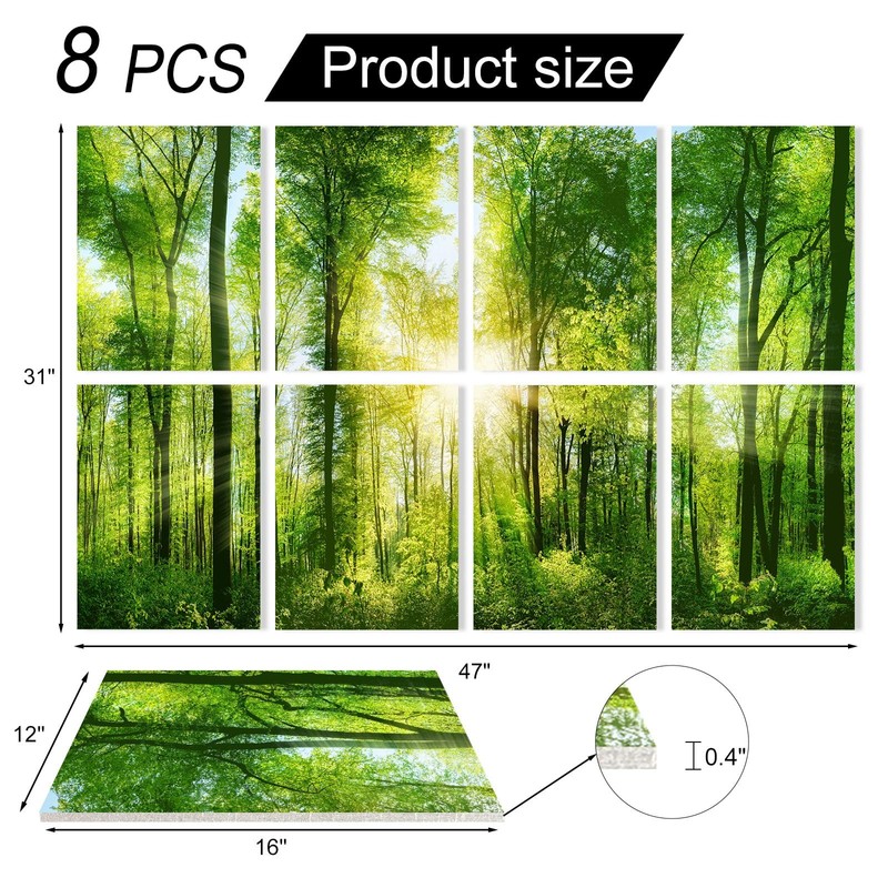 YPY Sound Proofing Panels for Walls: 8 Pack 48"x32" Decorative