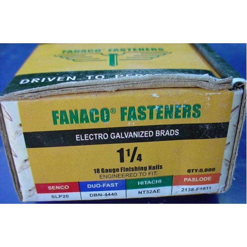 Fanaco 1-1/4" Brad Nails, 3 Boxes, 15,000 Count