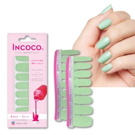 INCOCO Parrot Nail Sticker, Just Stick, Nail Polish, No Hardening Required, Sea Green, Sea Green, Glitter, For Hand & Foot, Quick Drying Pedicure