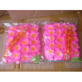 made in Vietnam Plastic Artificial Pink Flower (HOA Dao) 2 Bags