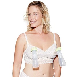 The Dairy Fairy Ayla: Underwire Nursing and Hands-Free Pumping Bra,Large / 4,Cream