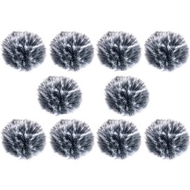 Ruittos 5 Packs Lavalier Microphone Wind Screen Furry Muffs Diameter 1cm Fits Most Lapel Clip Lav. Mini Lapel Microphone Dead Cat Windscreens (10pcs deadcates)