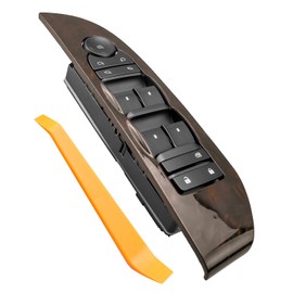 HUFEWU 20835553 25924151 Master Power Control Window Door Lock Switch with Cover Plate Fit for Chevy Avalanche Silverado Suburban Tahoe GMC 2007 2008 2009, Front Left Driver Side Replace 20877646