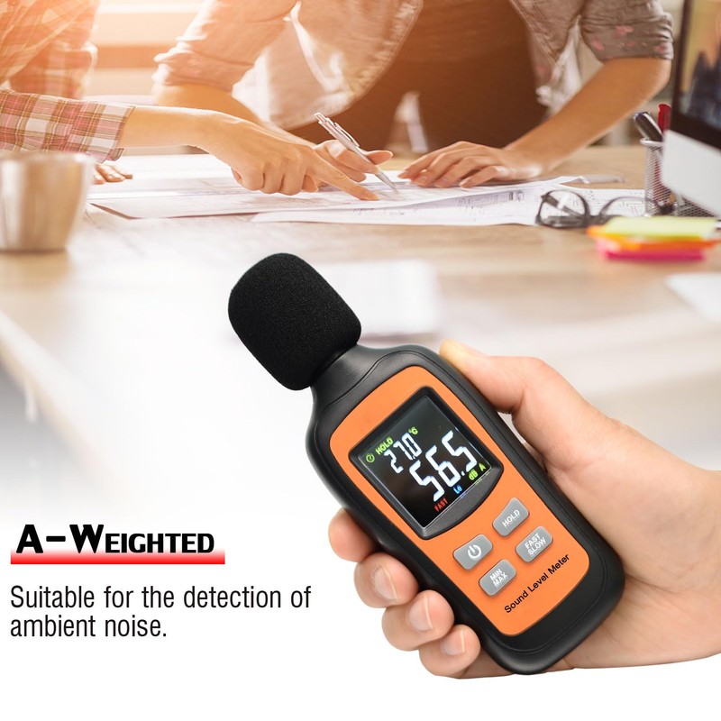 Decibel Meter,Digital Sound Level Meter Portable SPL Meter,35dB to 135dB