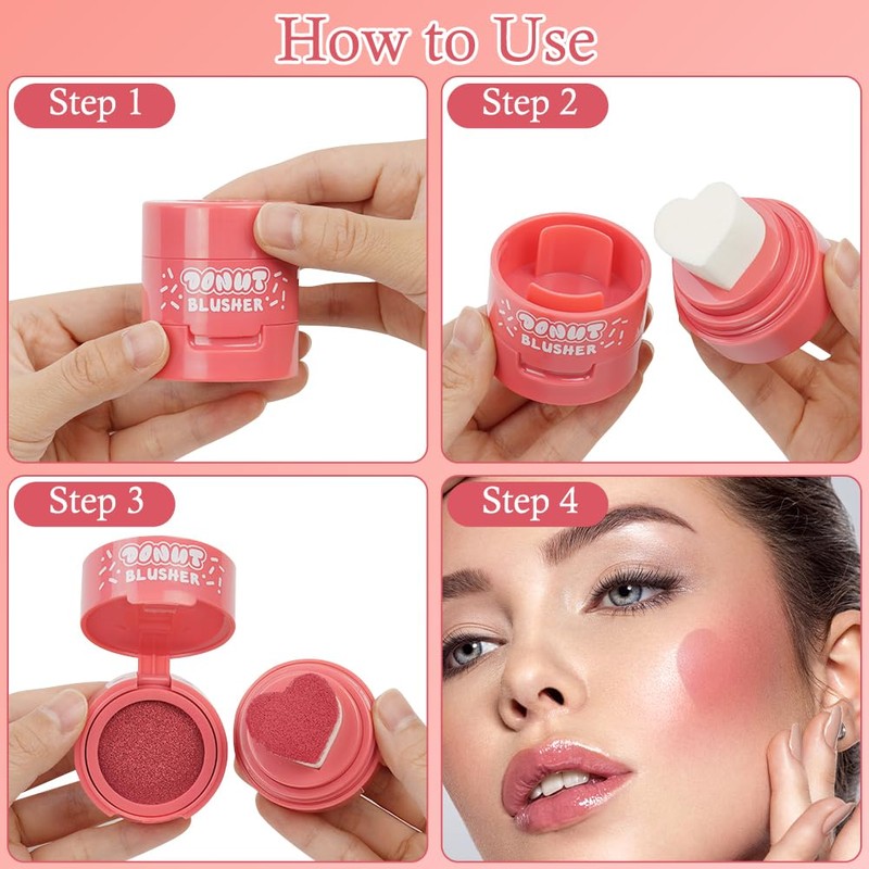 Heart Stamp Blush, Stamp Blush with Heart Shaped Applicator, Air